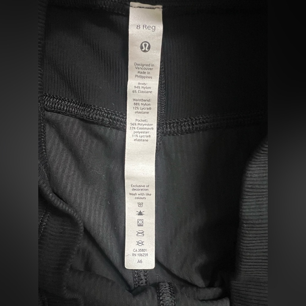 Lululemon Athletica Studio Pant Black Drawstring Athletic Pants Size 8 - Picture 6 of 7